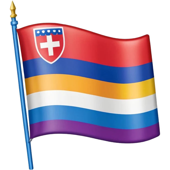 A slovak flag combined with a gay flag emoji