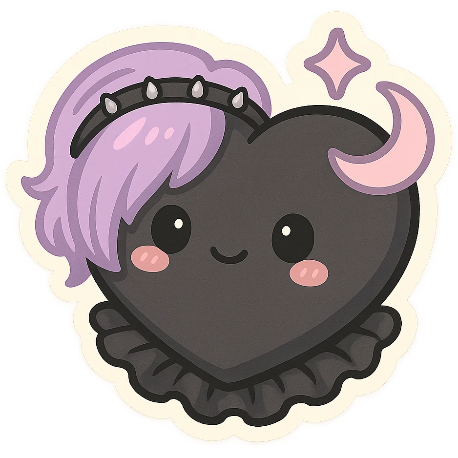 pastel emo black object   emoji