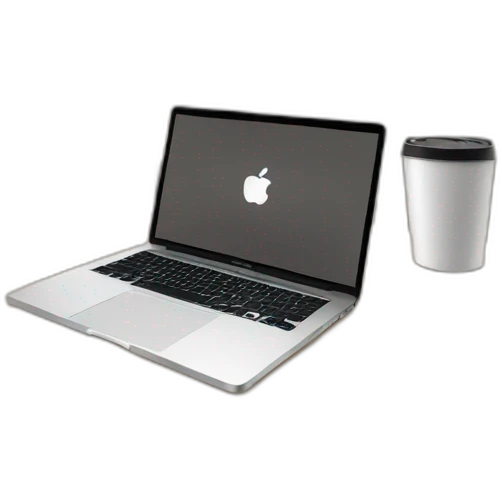 inside of a coffee shop, macbooks and coffee emoji