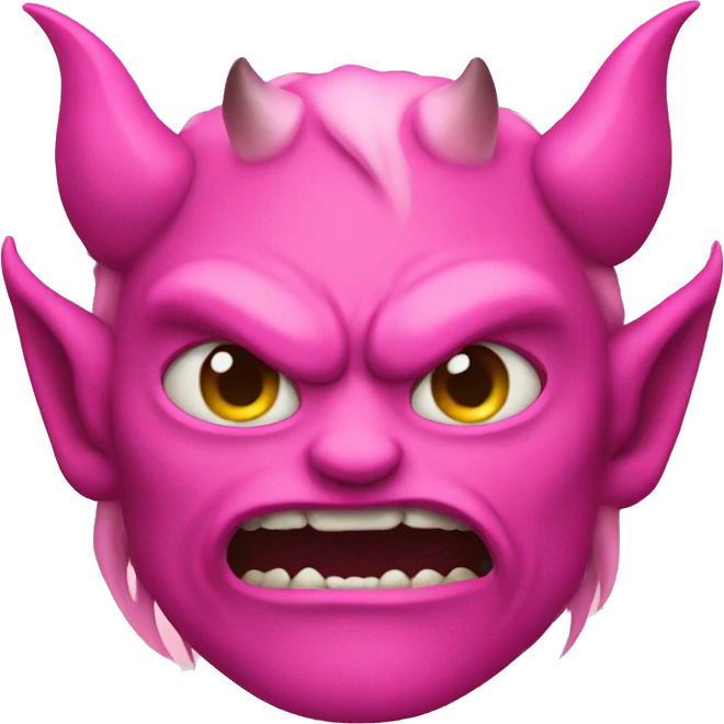 Pink demon emoji  emoji
