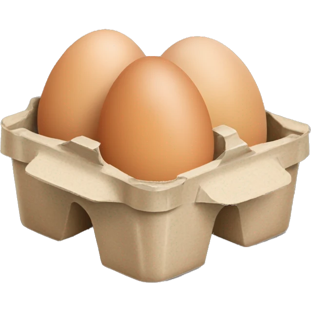 Realistic small carton of eggs emoji