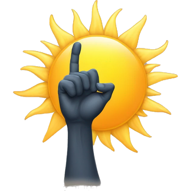sun with vulcan salute emoji