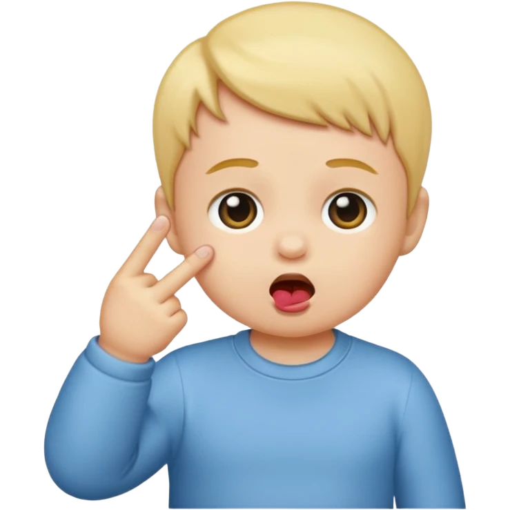Baby suck finger emoji
