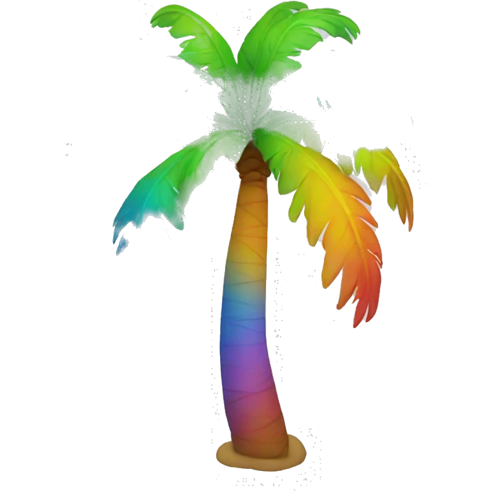 rainbow palm tree emoji