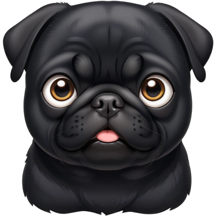 black pug emoji