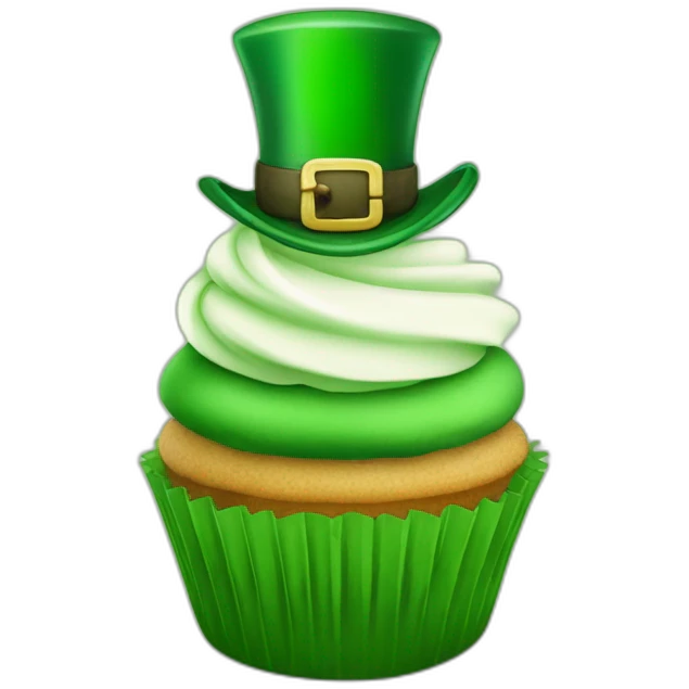 Happy st Patrick’s day cupcake emoji