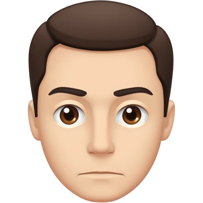 Generate a sarcastic emoji or sticker in a minimal flat-design style.  
The emoji should display a confident “nah, not today” attitude:  
- raised eyebrow  
- slight smirk  
- subtle eye-roll or side glance  
- man emoji