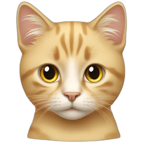 Cat with human blondy hair emoji