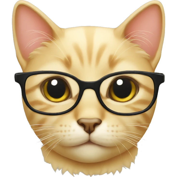 Blond cat with glasses emoji