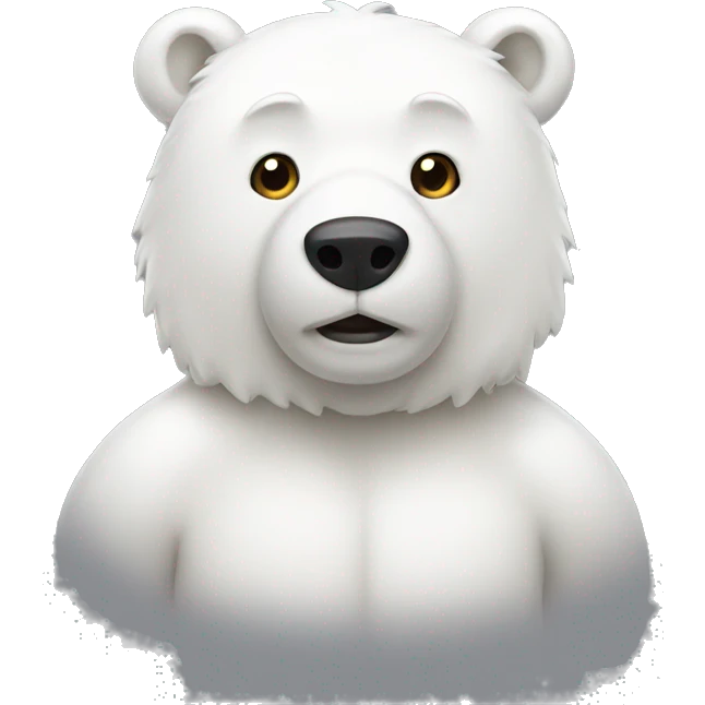 A white bear  emoji