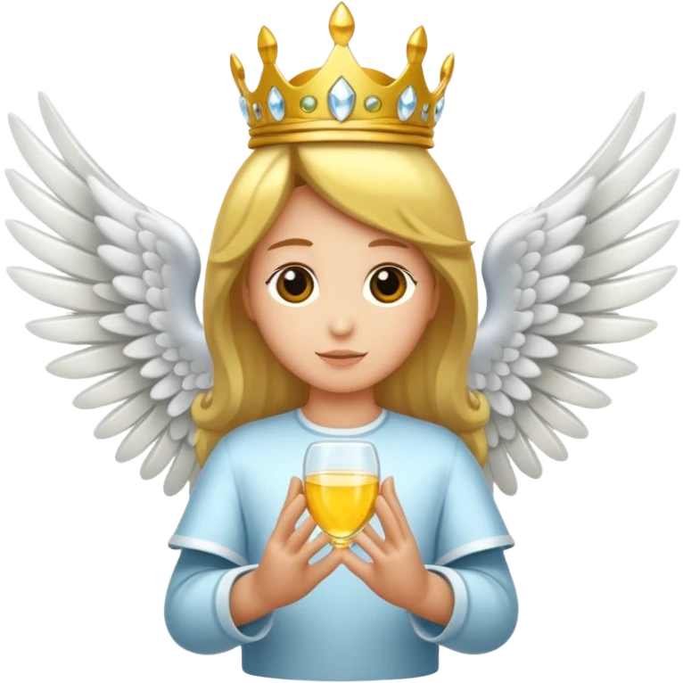 Corona con alas de angel emoji