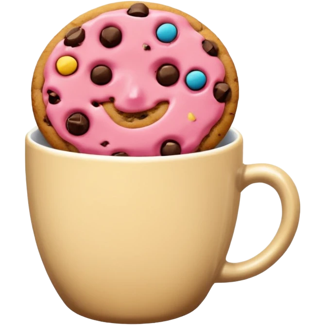 Cookies cup without face emoji