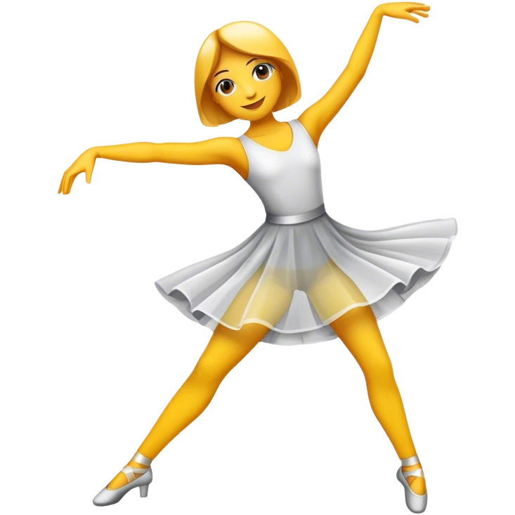 Humanless emoji of Contemporary Dance: The icon should convey the energy and creativity of contemporary dance through symbols and visual elements. bright modern clothing, movement lines, and stage lighting like spotlights.  Transparent background. emoji