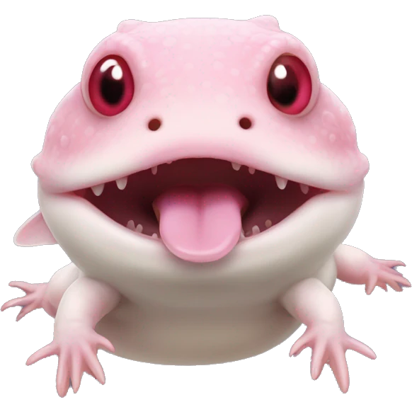 axolotl sticking tongue out emoji