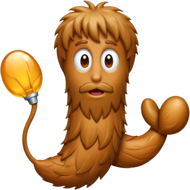 A large hairy penis emoji
