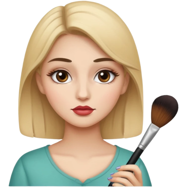 Girl applying makeup emoji