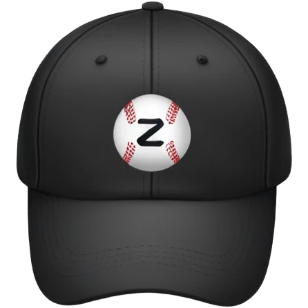 baseball cap with a simple logo on the front panel emoji
