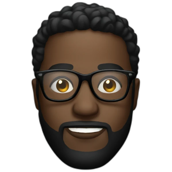 Damso with black glasses emoji