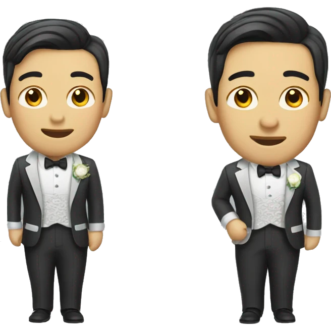 "An Asian groom." emoji