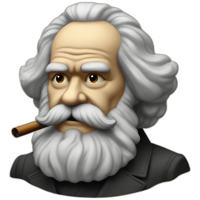 karl marx smokes a cigar emoji