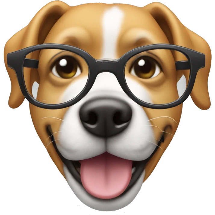 dog dabbing with glasses on emoji