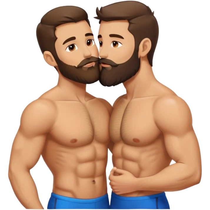 sexy-pose-very-fit-beard-brunette-caucasian-gay-men-kissing emoji