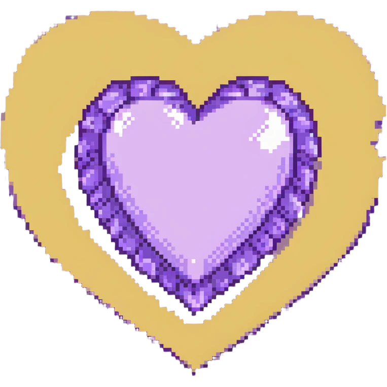 violet shining heart emoji