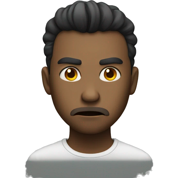 Annoyed face emoji