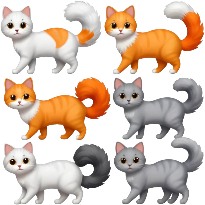 Cats with Fluffy Tails emoji