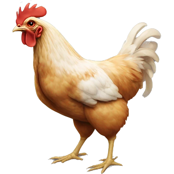 chicken loking at you like ur dum emoji