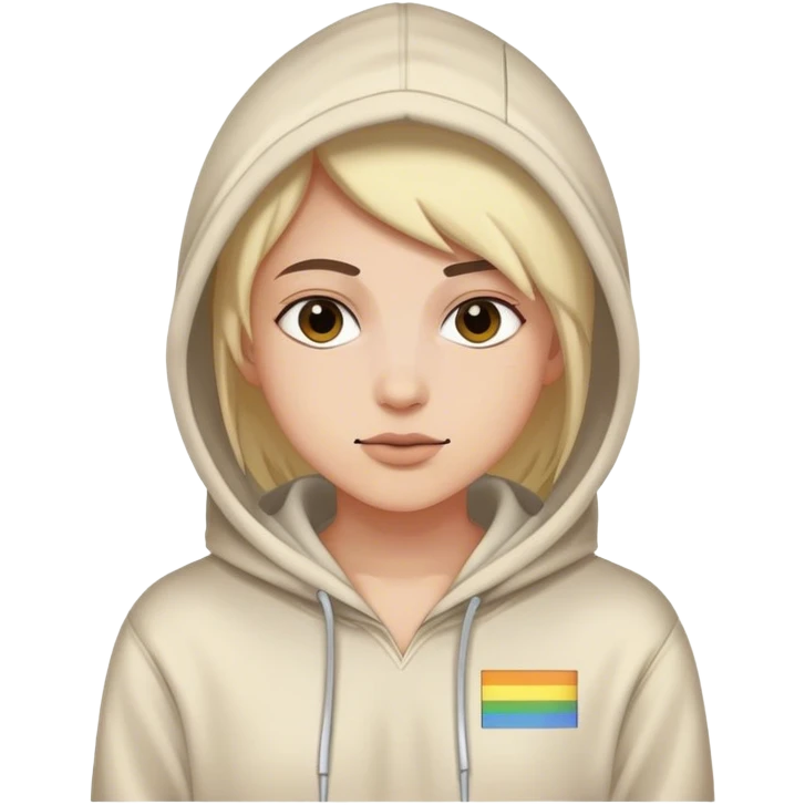 meme boy in car hoodie with pride accessories  emoji