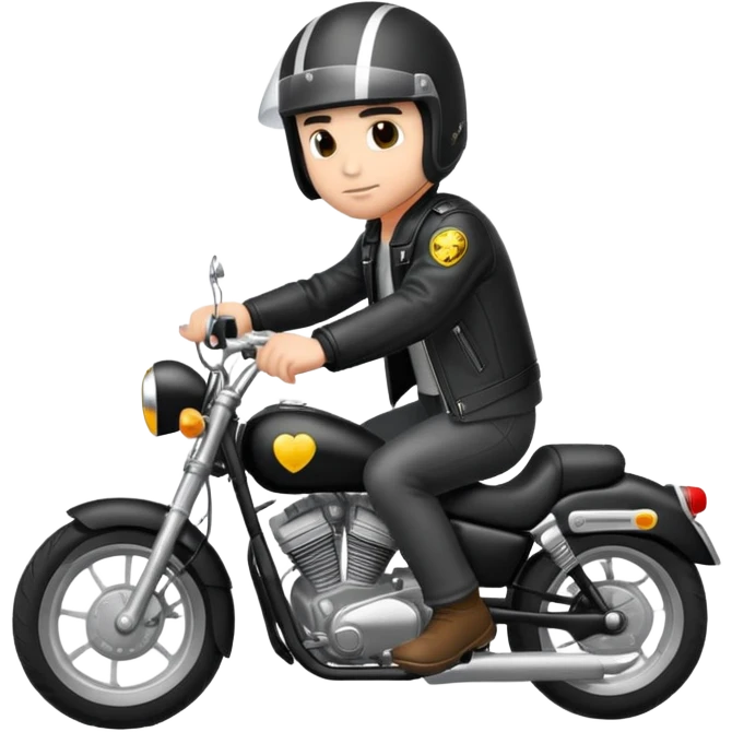 Man riding motorcycle emoji