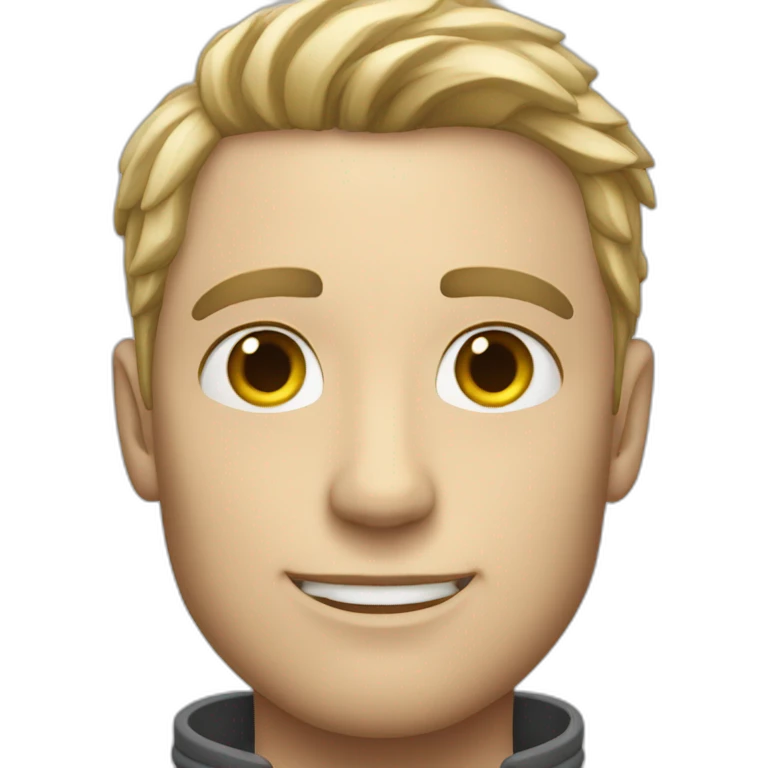 Handsome white skin hero emoji