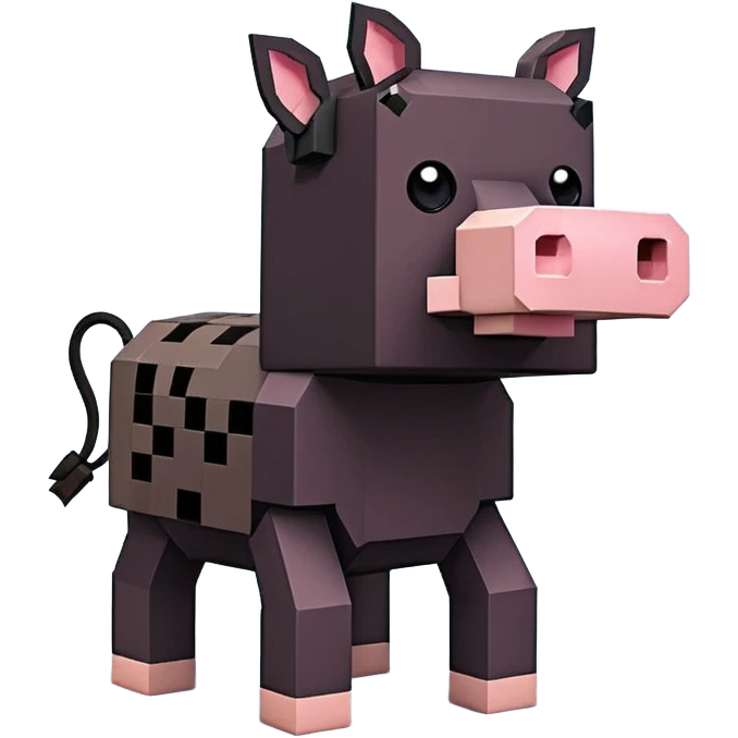 enderman minecraft chevauchant un cochon (clash royale emoji