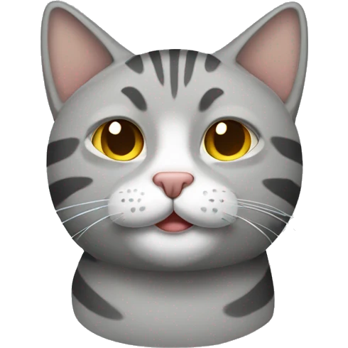 Sleepy grey tabby cat  emoji