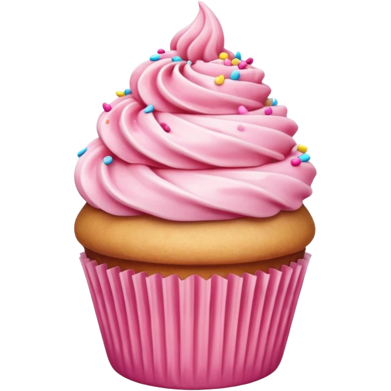 Cupcake with pink icing emoji