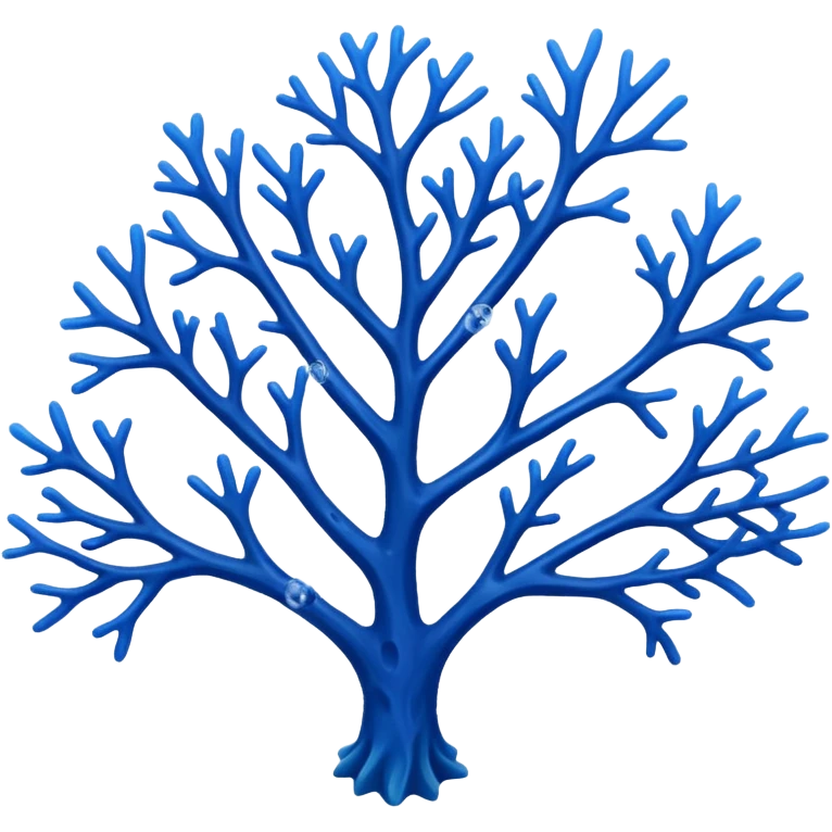 blue Coral in sea emoji