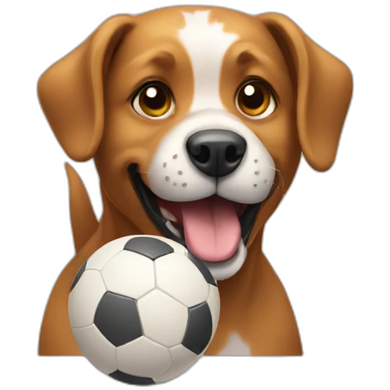 dog with a ball emoji