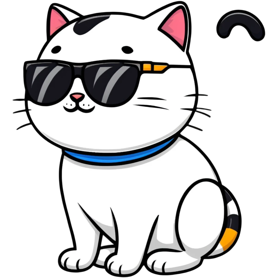 Cat with sunglasses emoji