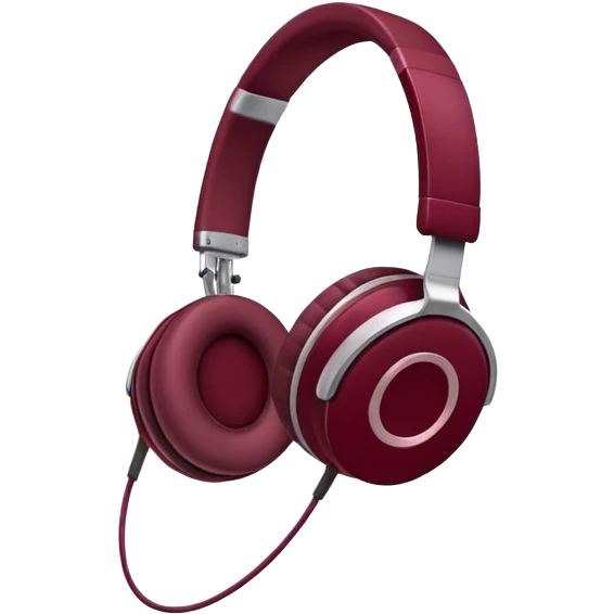 headphone burgundy emoji
