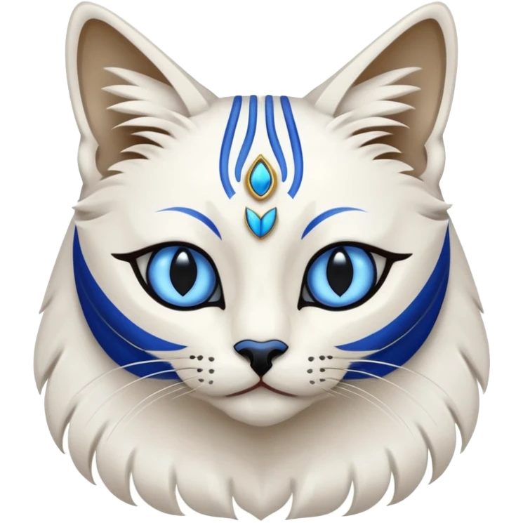 Egyptian Cats: White cat with blue eye paint








 emoji