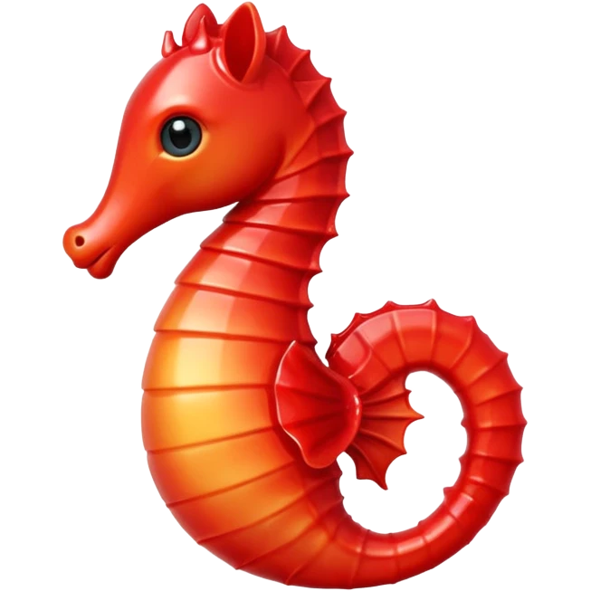 seahorse emoji, playful and cute, apple style emoji