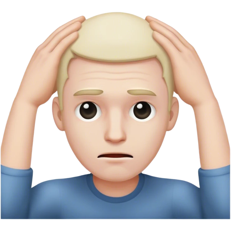 Man holding his own head emoji