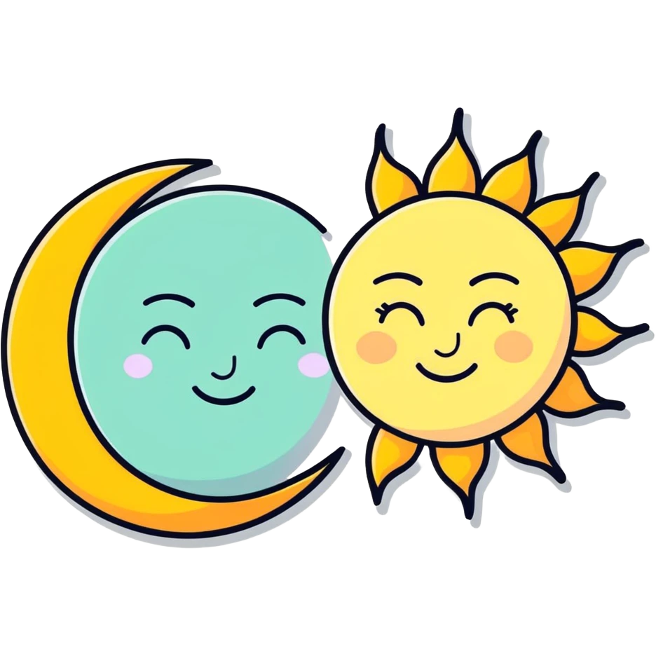 The Sun and The Moon emoji