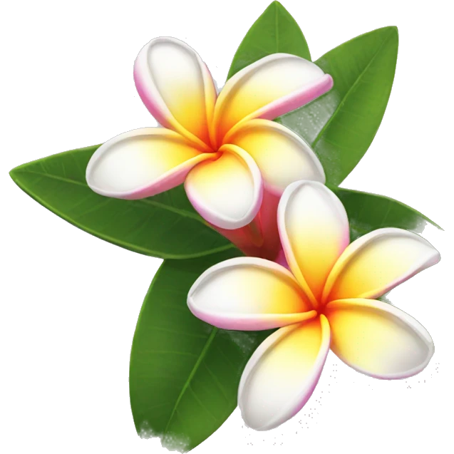 Plumeria flower emoji