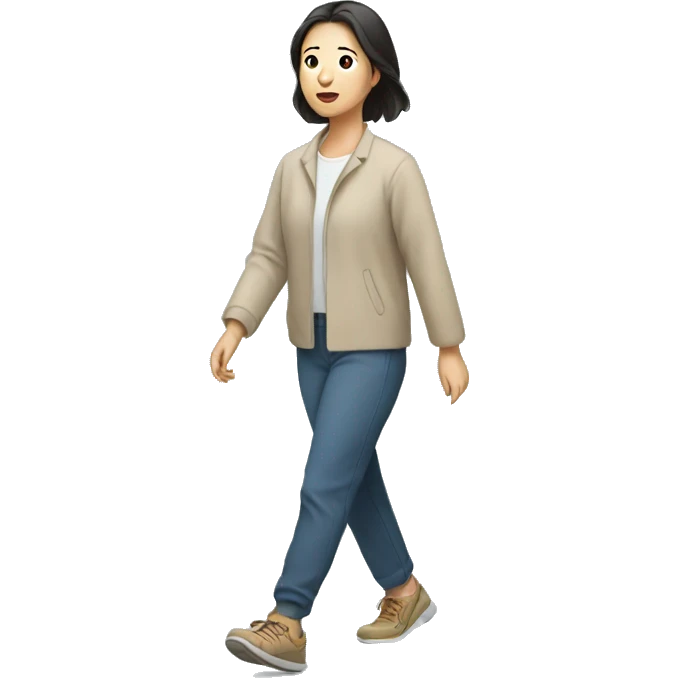 walking korean woman emoji