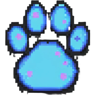pixel art paws emoji
