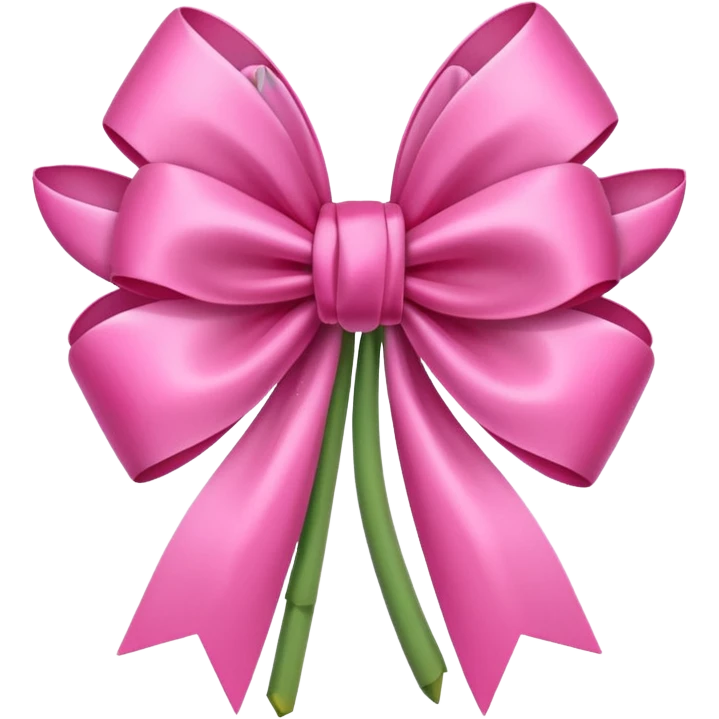 Pink tulips with a bow emoji