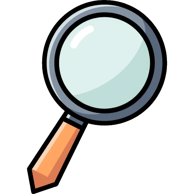 decorative magnifying glass emoji