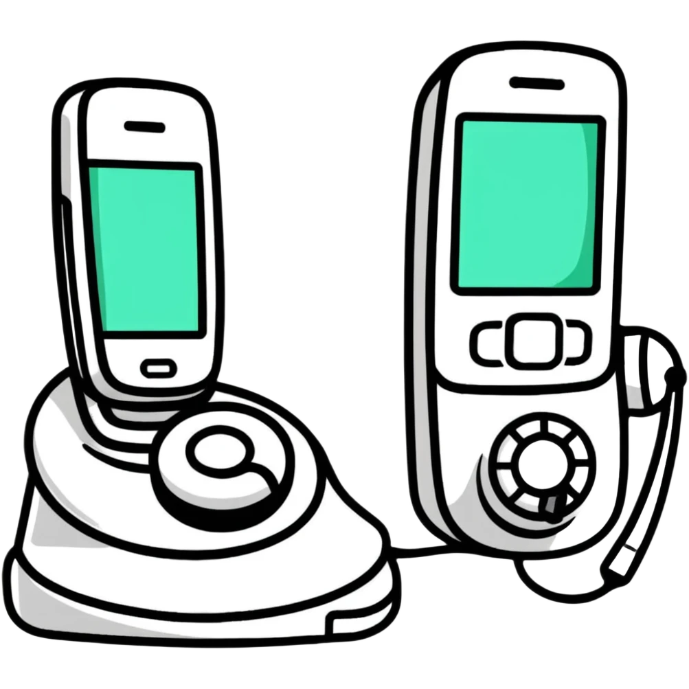 two phones ringing emoji